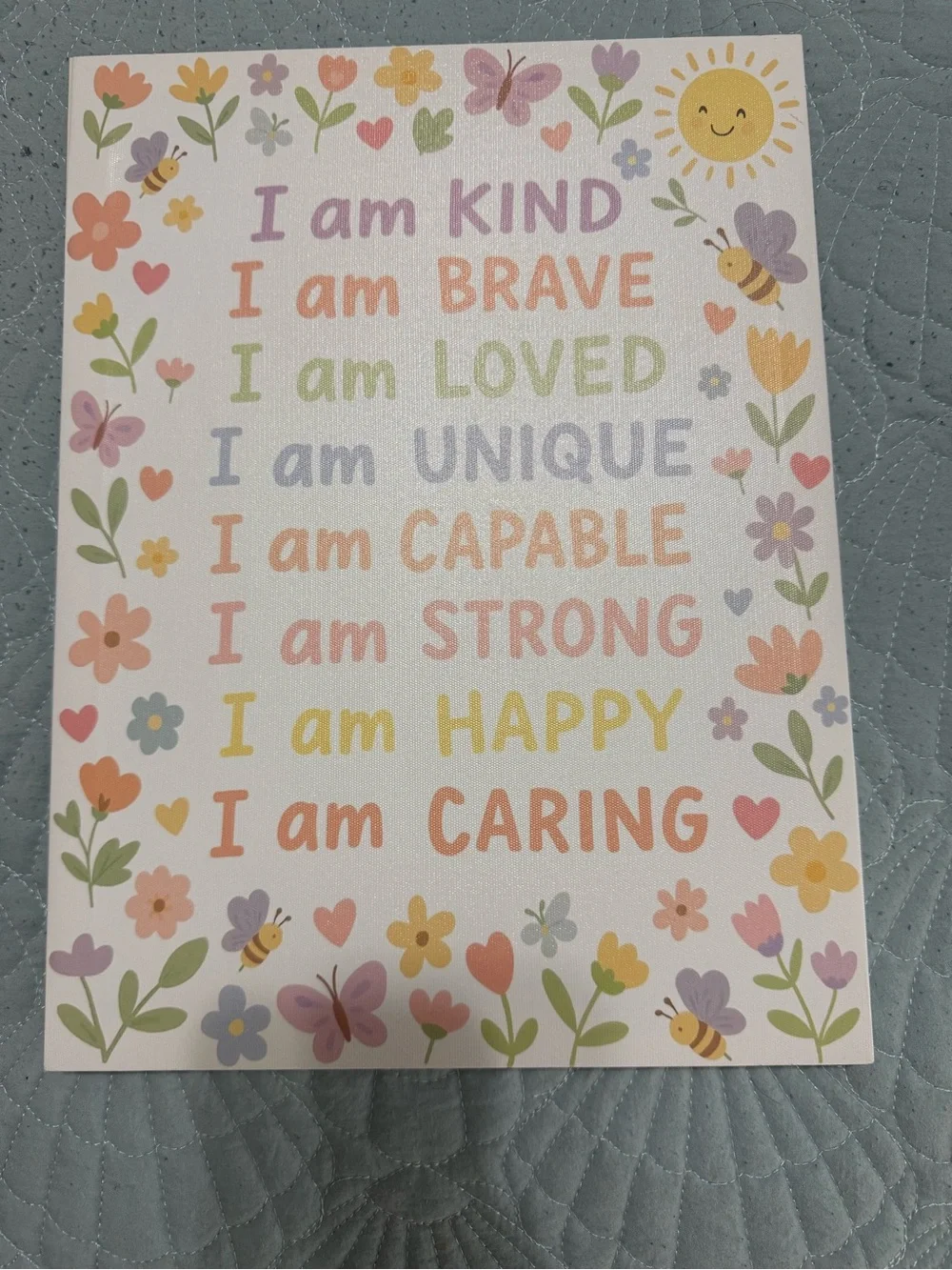 Motivational wall art- Length 10 inches, height  13.5 inches